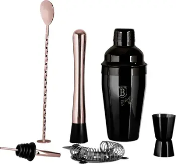 Set bartenderi Berlingerhaus BH-8546, 6 pjesë, çelik inox, i zi