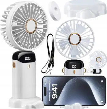 Ventilator portativ mini TriTon LXGA30, kompakt, i bardhë