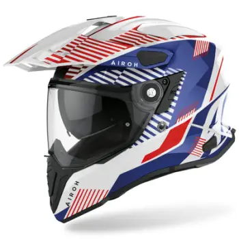 Kaskë moto Airoh Commander Boost 2022, madhësia 2XL, gloss, blu e bardhë