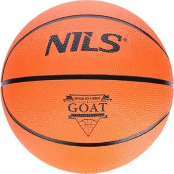 Set basketbolli Nils Recreational Ball, madhësia 5, me pompë, portokalli