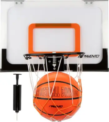 Set basketbolli Avento Mini, 45x30x3 cm, fiberglas transparent