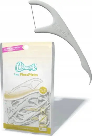 Kruese dhëmbësh me fill dentar Cleanpik Easy Flosspicks, set 50 copë