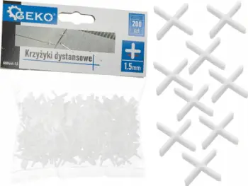Kryqa distancues për pllaka Geko, 1.5 mm, paketim 200 copë, të bardhë