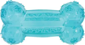 Lodër në formë të ashtit për qen Zolux TPR POP, 12 cm, bruz