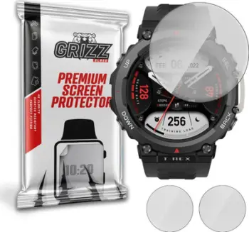 Folie mbrojtëse ekran GrizzGlass Matte Film për Amazfit T-Rex 2, mat, set 2 copë, transparente