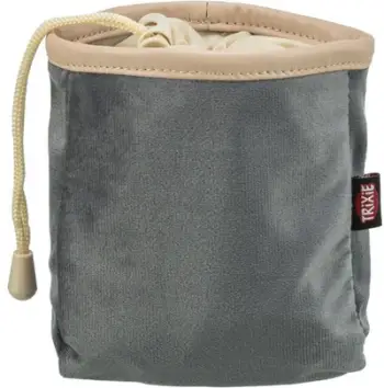 Çantë shpërblimesh për qen Trixie Snack Bag, poliester, velvet gri