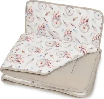 Set batanije dhe jastëk për bebe Muslin Design 03, 80x100 cm, 100% pambuk, bezhë