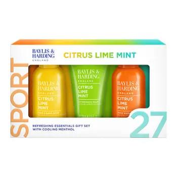 Set Baylis & Harding Citrus, Lime & Mint, xhel larës për trup dhe flokë, 100 ml + pastrues për fytyrë, 100 ml + balsam pas rroje, 50 ml