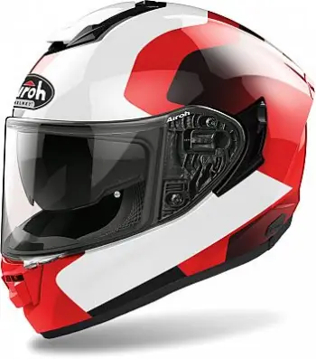 Kaskë moto Airoh ST 501 Dock, full face, madhësia XL, e bardhë e kuqe e zezë