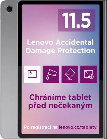 Tablet Lenovo Tab Plus 11.5", 8GB RAM, 256GB, Luna Gray me këllëf mbrojtës