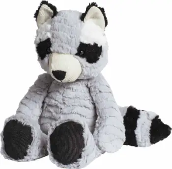 Lodër pellushi Molli Toys Raccoon Henri, për foshnje 3m+, shumë e butë, gri