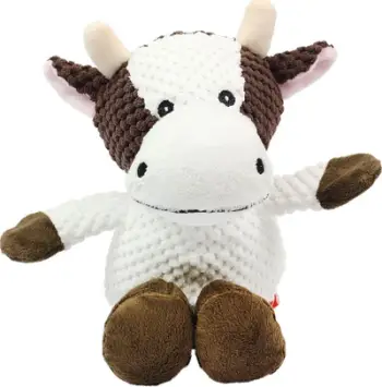 Lodër pellushi për qen Aqua Nova Petnova Plush Squeaky Cow, 32cm, shumëngjyrëshe