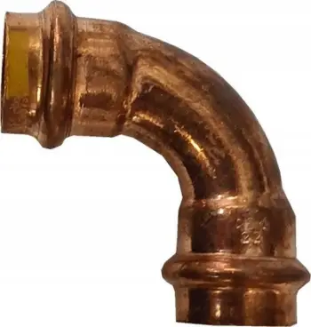 Kthesë bakri për gaz Press Fit, 90°, Ø15 mm, femër femër