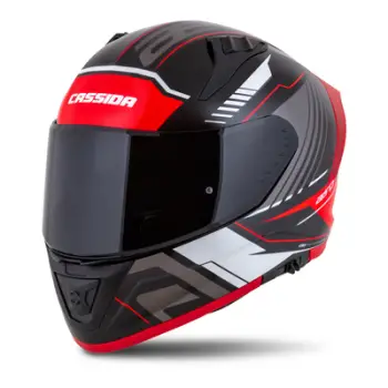Kaskë moto Cassida Aero Drome, integral full face, polikarbonat, e zezë