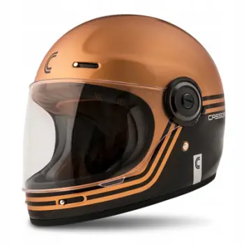 Kaskë moto Cassida Fibre Hooligan, integral, fiberglas, e zezë