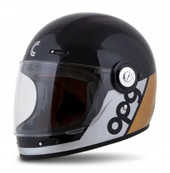 Kaskë moto Cassida Fibre OPG, integrale, madhësia 2XL, e zezë ari argjend