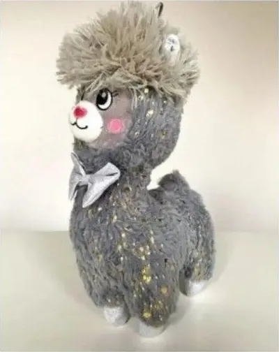Lodër pelushi INNOGIO Alpaca Soft, 30 cm, gri - 12