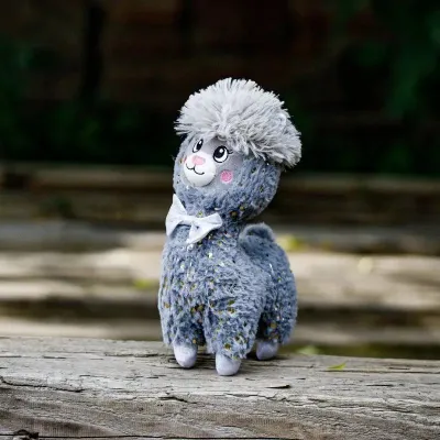 Lodër pelushi INNOGIO Alpaca Soft, 30 cm, gri - 13