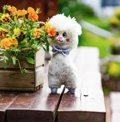 Lodër pelushi INNOGIO Alpaca Soft, 30 cm, gri - 3
