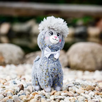 Lodër pelushi INNOGIO Alpaca Soft, 30 cm, gri - 7