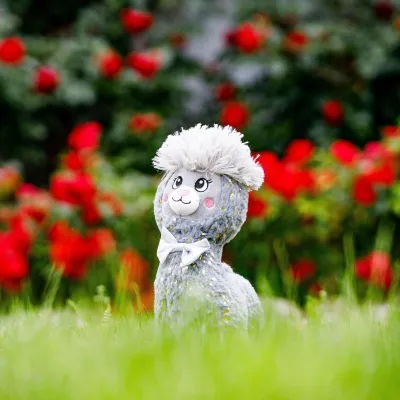 Lodër pelushi INNOGIO Alpaca Soft, 30 cm, gri - 8