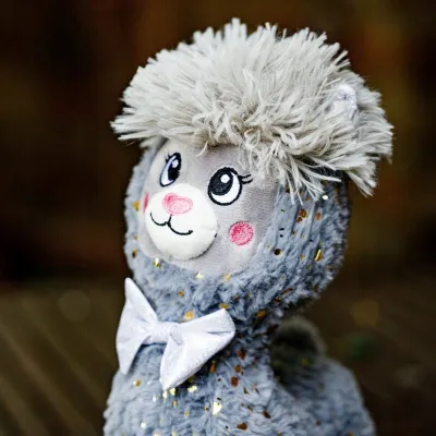 Lodër pelushi INNOGIO Alpaca Soft, 30 cm, gri - 10