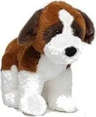 Lodër pelushi Molli Toys Saint Bernard, 30 cm, kafe e bardhë
