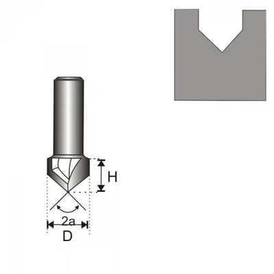 Prerës druri Dedra V 8D, 25,4 x 25,4 mm - 2