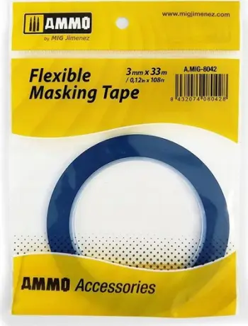 Shirit ngjitës maskues fleksibël, 3mm, 33m