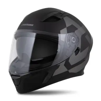 Kaskë moto Cassida Orbit Grind, integrale, polikarbonat, e zezë mat gri, XS
