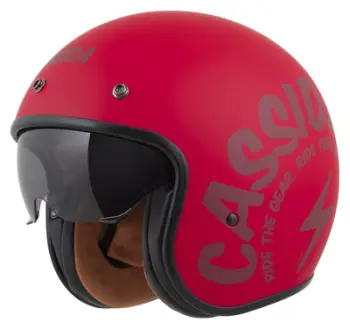 Kaskë moto CASSIDA Oxygen 2.0 Gear, vizor dielli, e kuqe mat