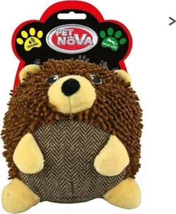 Lodër pelushi për qen Aqua Nova DOG LIFE STYLE Hedgehog, me fishkëllimë, shumëngjyrëshe