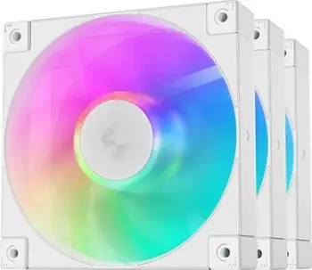 Ventilatorë PC DeepCool FD12, 120mm, ARGB PWM, set x3, të bardhë