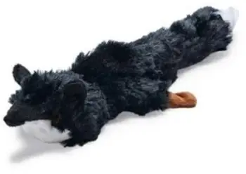Lodër pelushi për qen Beeztees Bz Flatino Plush Fox Nero, me fishkëllimë, pa mbushje të brendshme, portokalli