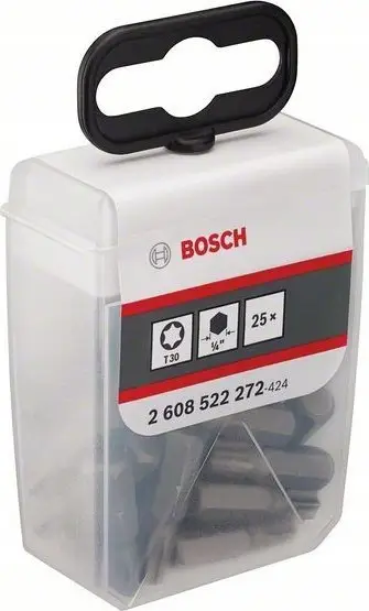 Set bitash Bosch 2608522272, Torx T30, 25mm, 25 copë
