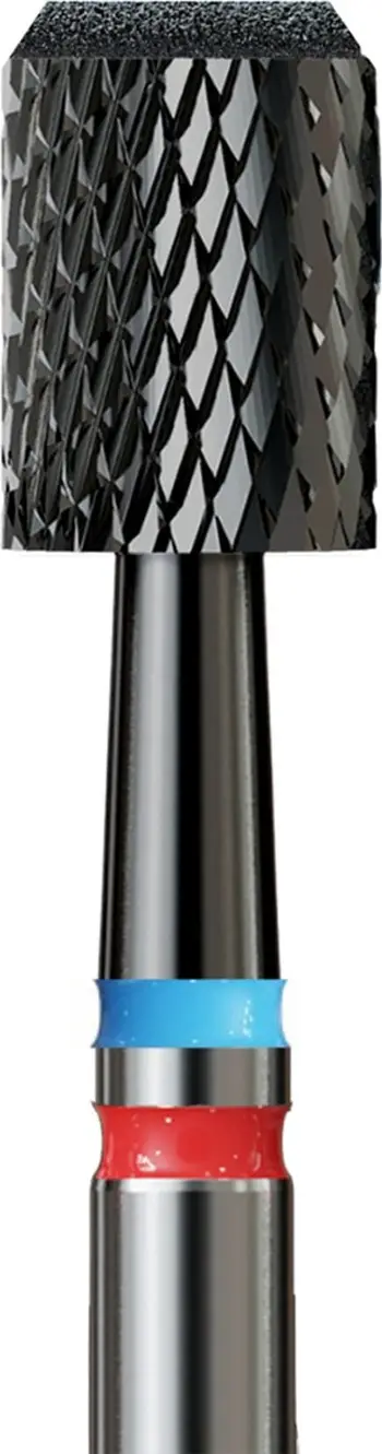 Frezë cilindrike për thonj IQ Nails V104.157.DA.524.050, çelik inox, prerje cross cut 5mm, e zezë