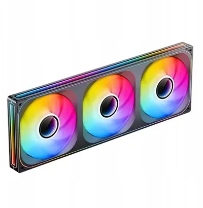 Ventilatorë PC Jonsbo ZA-420, 3x140mm PWM, ARGB, të zinj - 1