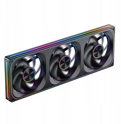 Ventilatorë PC Jonsbo ZA-420, 3x140mm PWM, ARGB, të zinj - 2