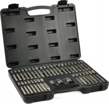 Set bitash Geko, 75 copa Torx Hex Spline Ribe, CrV