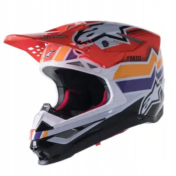 Kaskë motoçiklete Alpinestars Supertech S M10 Troy Lee Designs, XXL, portokalli verdhë