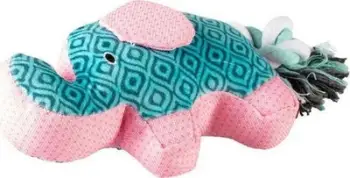 Lodër pelushi për qen duvoplus Elephant Retro, me fishkëllimë, blu