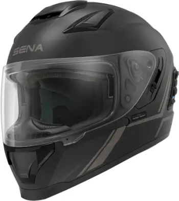Kaskë motoçiklete Sena Stryker, full face, sistem komunikimi Mesh dhe Bluetooth, mat e zezë, M