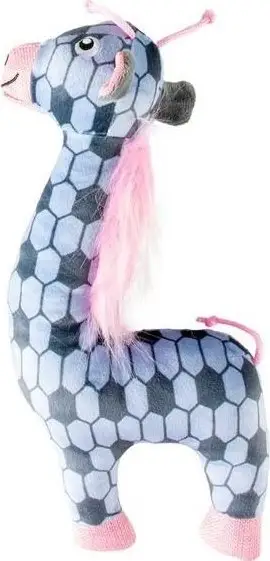 Lodër pelushi për qen duvoplus Plush Giraffe Retro, me fishkëllimë, e verdhë