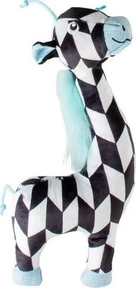 Lodër pelushi për qen duvoplus Plush Giraffe Retro, me fishkëllimë, bardh e zi - 1