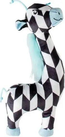 Lodër pelushi për qen duvoplus Plush Giraffe Retro, me fishkëllimë, bardh e zi
