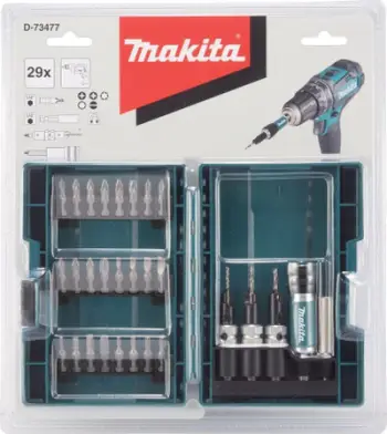 Set bitash Makita Drill and Drive, 29 copë, për shpim dhe vidhosje, kuti kompakte