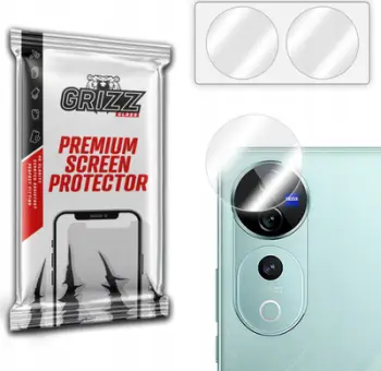 Mbrojtëse hibride kamere 2 copë për Vivo V40 Pro, xham fleksibël, transparente