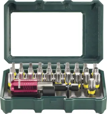 Set bitash Metabo 626709000, 32 copa, kasetë plastike