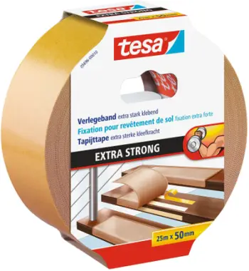 Shirit ngjitës për qilima Tesa 05686 Extra Strong, 50mm, 10m, ngjyrë e bardhë