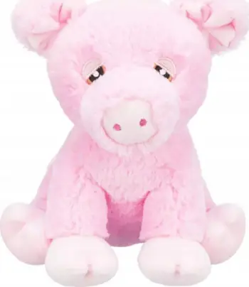 Lodër pelushi për qen Piggy Edison, me zë, rozë
